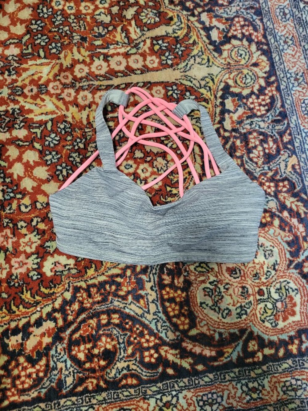 Lululemon Size 4 Grey Padded String back Bra
